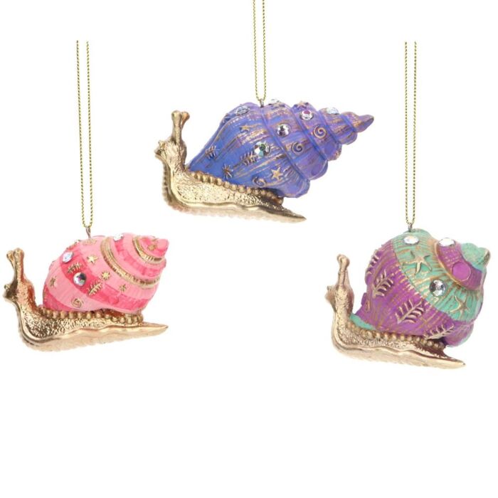 Gisela Graham Pastel/Gold Sea Urchin Decoration
